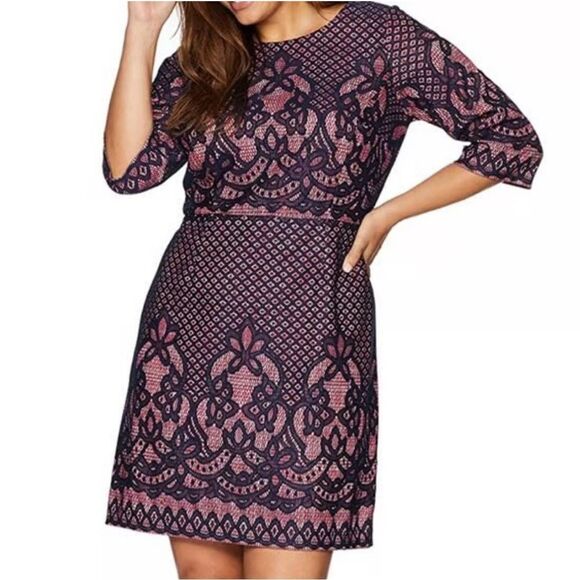 NWT Gabby Skye - Quarter Sleeve Heather
Print Sheath Dress - Picture 1 of 10